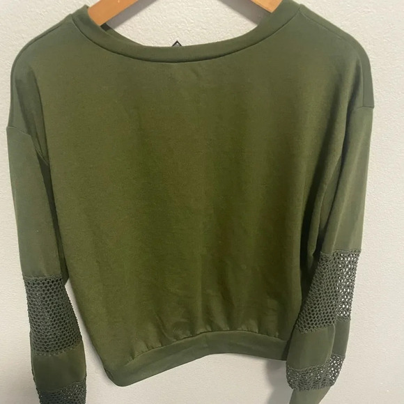 Windsor crop top sweater with mesh details - Picture 3 of 6